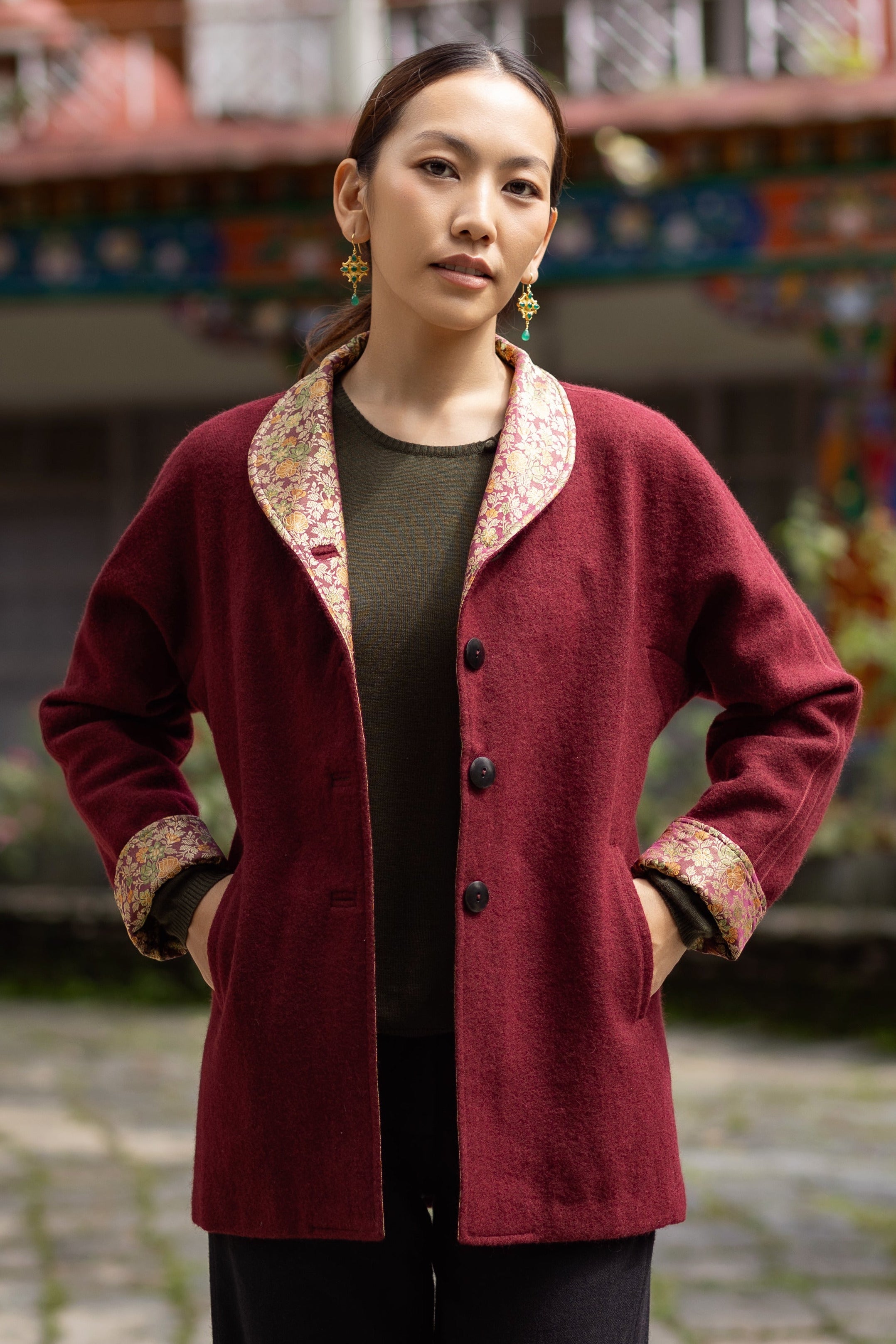 Manteau 3/4   en laine