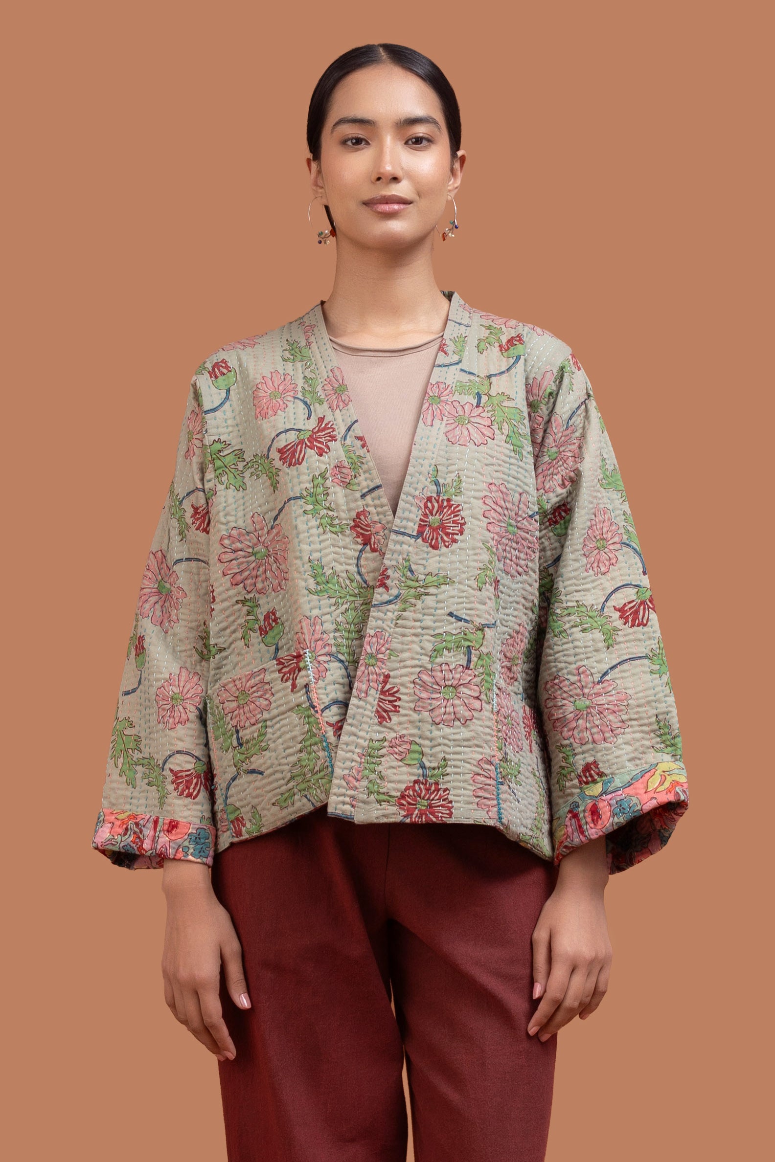 Veste Kimono reversible en coton